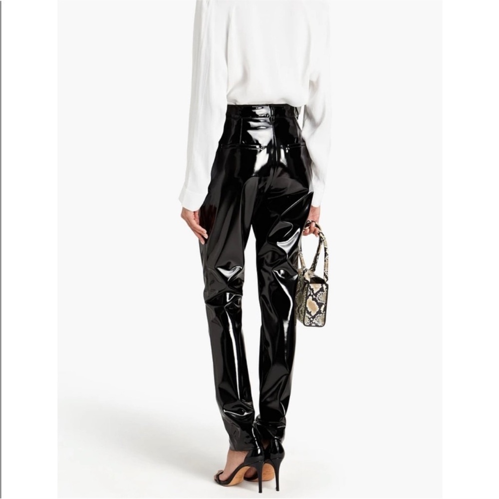 Victoria Beckham Faux Patent Leather Pants - Size 8 UK / Size 4 US